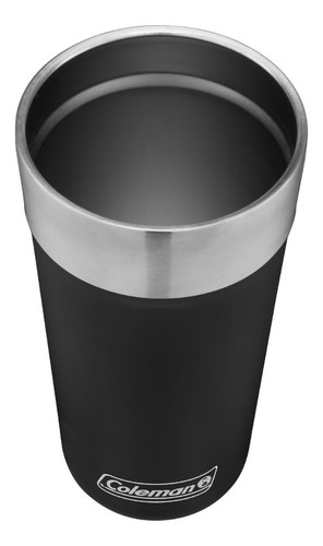 Imagem 3 de 7 de Copo Térmico De Cerveja Coleman 600 Ml Com Tampa Preto