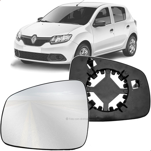 Lente Vidro Base Espelho Retrovisor Sandero 2015 A 2023