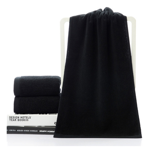Toalla Facial De Algodón De Color Negro, Toalla De Baño De S