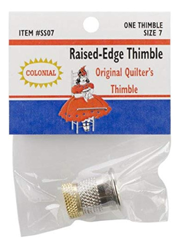 Raised-edge Thimble, 7, Silver