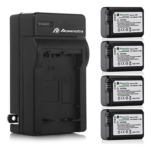 Batería Powerextra Paquete De 4 Y Cargador Cámara Digital
