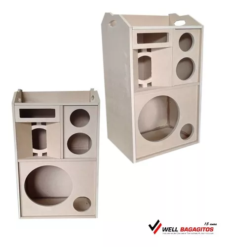 Caixa Bob Residencial 4 vias 1x12'' + 1x8'' + 1 Corneta + 1 Tweeter Vazia