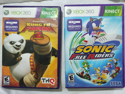 Sonic Free Riders Y Kung Fu Panda 2 Para Kinect Por $399