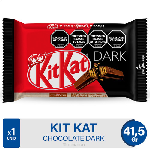 Chocolate Kit Kat Dark Negro Nestle Chocolate Semiamargo