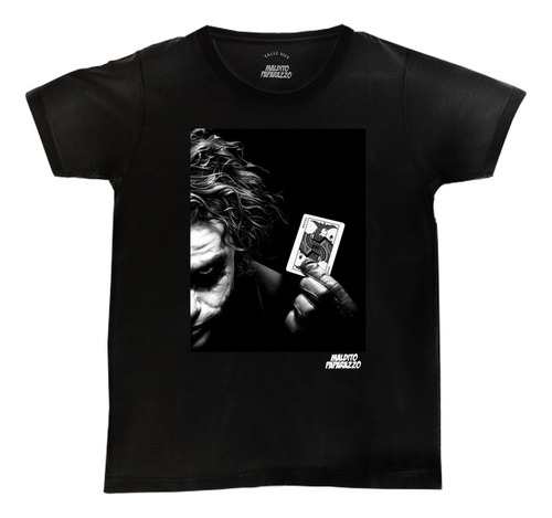 Joker Carta Heath Ledger (guasón) - Remera 100 % Algodón 