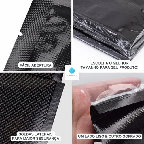 50 Saco Embalagem 20x25 Gofrada Sous Vide Ranhura A Vacuo