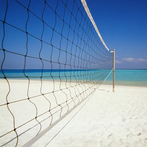 Gismar Red de voleibol de playa profesional reforzada color blanca