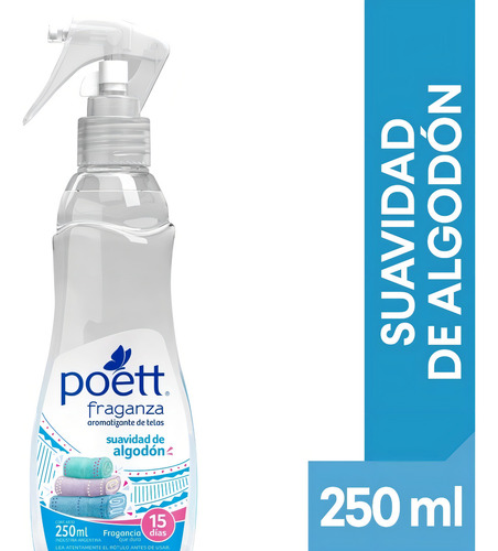 Perfumante De Tela Poett Fraganza Suavidad De Algodón 250 Ml