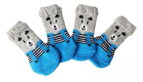 4 X 4 Cute Pet Cat Puppy Dog Calcetines Antideslizante