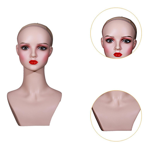 Cabezal De Maquillaje Mannequin Pvc Head Estable Stand Head