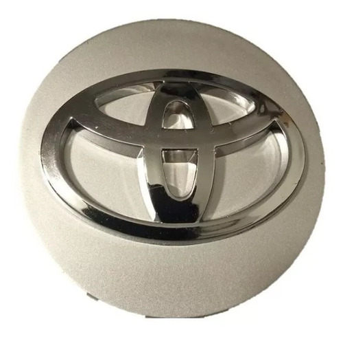 1 Tapa Centro Llanta Emblema Toyota 62mm Plateada