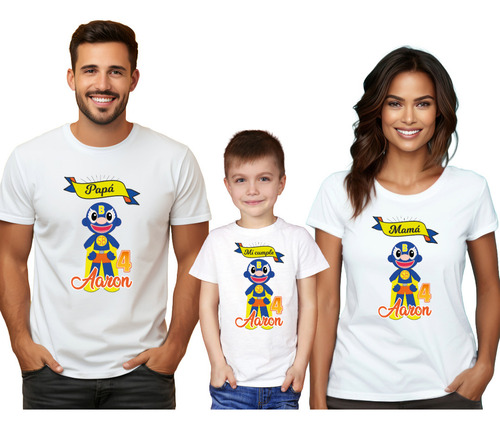 Kit 3 Playeras Super Beto Personalizada Fiestas