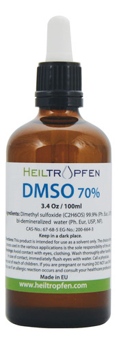 Líquido Dmso Heiltropfen De Grado Farmacéutico Al 70%, 100 M