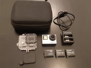 Buceo 60mts - Gopro 4+ Hero Silver (pantalla + 3 Baterias)