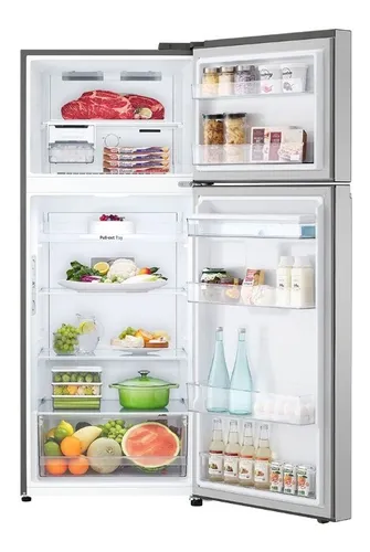 Heladera Lg Con Freezer 394 Lt Inverter Vt40spp - Queoferta Platinum Silver