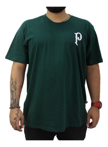 Camiseta Palmeiras Classic Large Oficial Bordado Plus Size