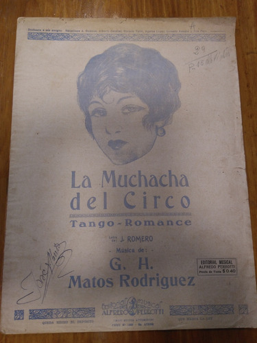 La Muchacha Del Circo Rodriguez Tango Partitura