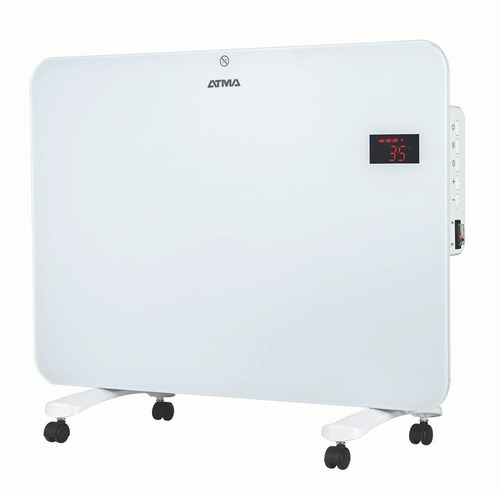Panel Calefactor Atma Atvc1522p De Vidrio Bajo Consumo Display Digital Blanco 220v 1500w