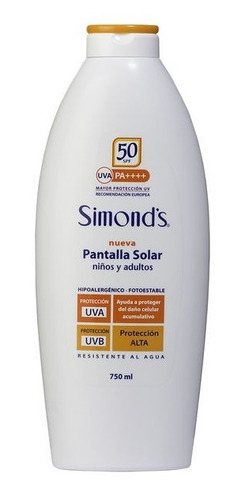 Pantalla Solar Spf 50 750ml  Familiar /  Laboral