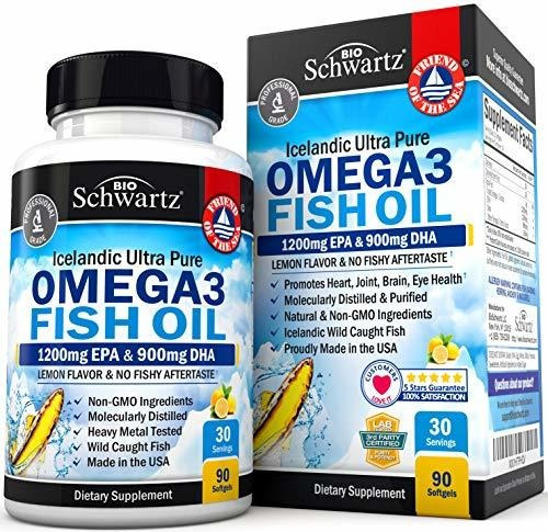 Fish Oil Omega 3 Epa & Dha 2250 Mg - Burpless Lemon Flavor T