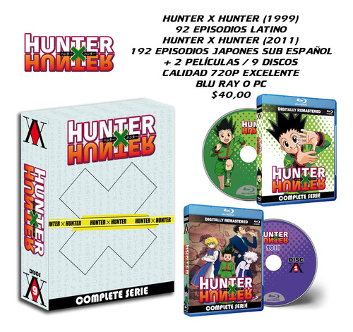 Hunter X Hunter Clasico / 2011 Anime Completo Hd Latino