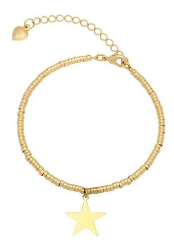 Pulsera Mostacilla Estrella Enchapado Oro Mujer - Cantarina