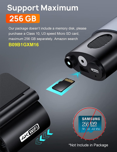 4k Wifi Dash Camara Car Discreta G-sensor Night Vision Loop