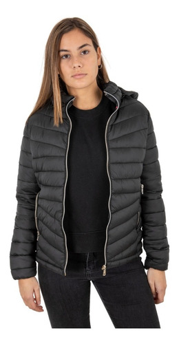 Imagen 2 de 4 de Campera Mujer Inflable Capucha Desmontable Talle Especial