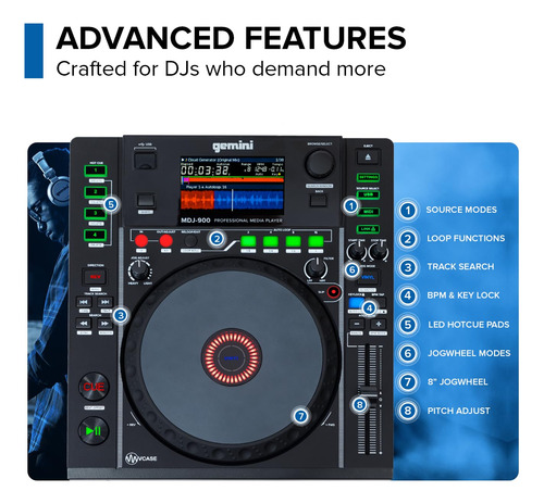 Reproductor Multimedia Gemini Sound Mdj-900 Profesional
