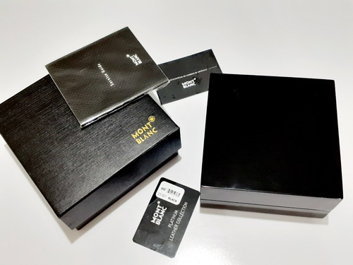 Relógio Montblanc Preto Com Pulseira Em Couro Bovino