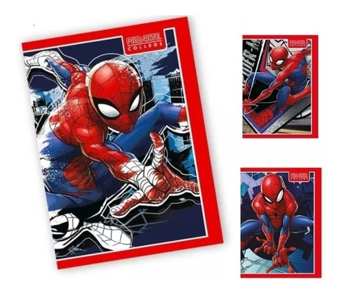 Cuaderno College Spiderman 7mm 80 Hojas Proarte 10 Unidades 