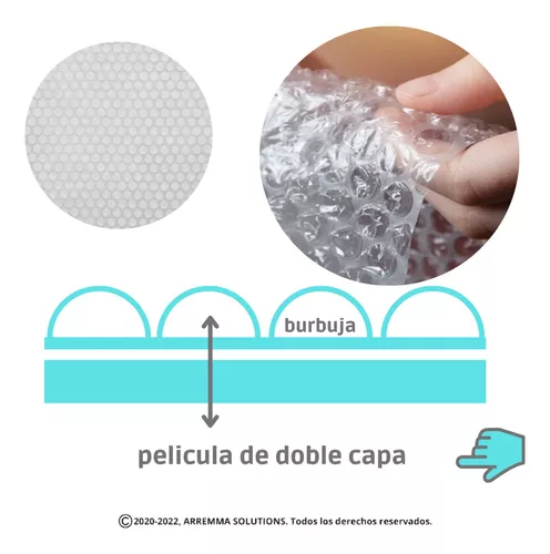 Rollo plástico burbujas 120 cms x 200 metros 30% reciclado