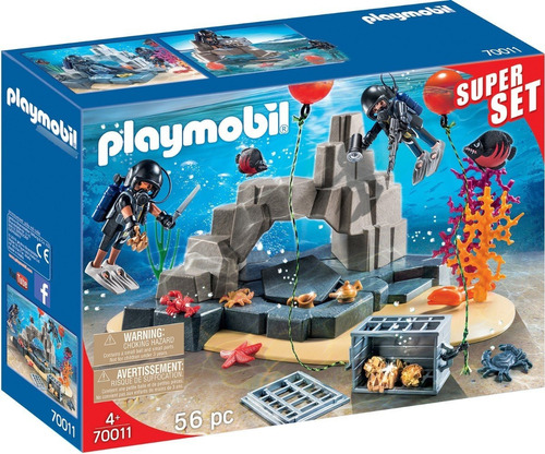 Juego Playmobil Super Set Unidad De Buceo 56 Piezas 3