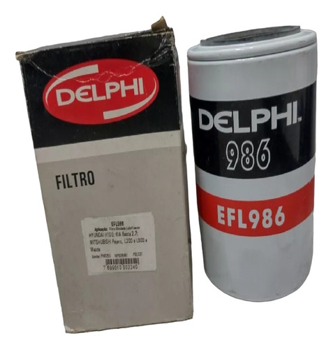 Filtro De Óleo L200 Galloper H100 Delphi Efl986