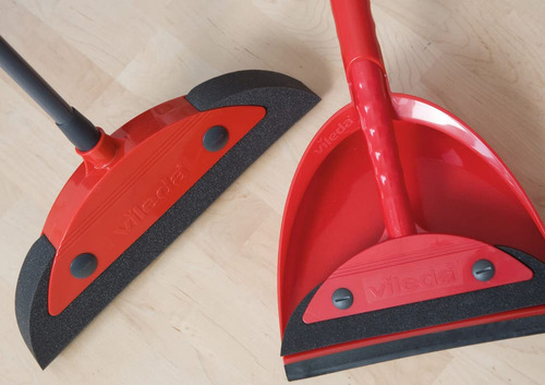 Escoba Super Classic Mango Triangular Y Super Duster Rojo