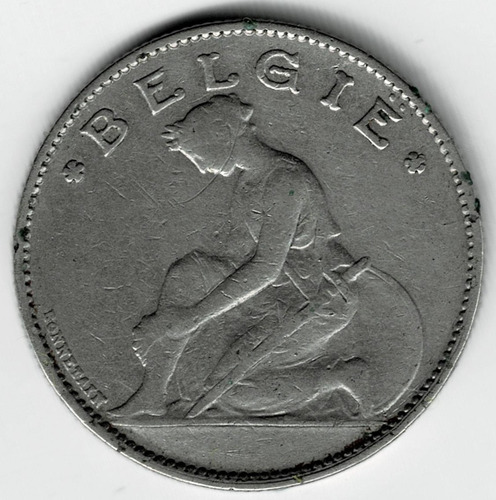 Moneda  De  Bélgica  1  Franco  1922  Belgie