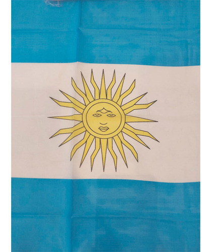 Imagen 1 de 3 de Bandera Argentina 130 X 60 Cm Nacional Mundial Con Sol Cuota