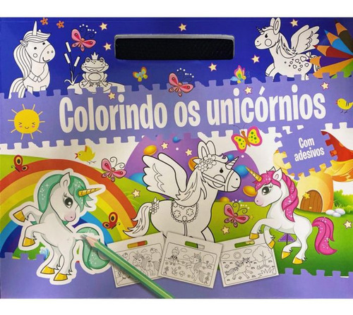Colorindo Os Unicórnios, De A Pé Da Letra., Vol. 1. Editora Pé Da Letra, Capa Dura Em Português, 2020