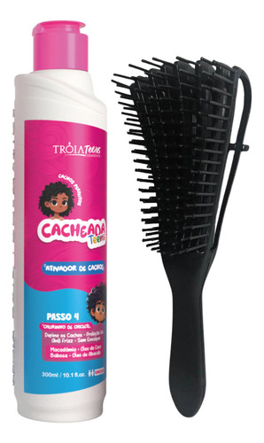 Ativador De Cachos 300ml Cacheada Teens+ Escova Polvo Tróia