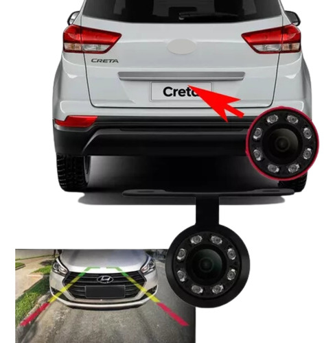 Camera De Ré Colorida Hd Hyundai Creta Action 2022 2023