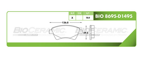 Balata Disco Delantera Renault Scenic Ii 2005-2008 2.0