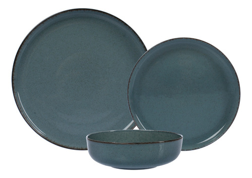 Set X 18 Plato Playo Postre Artesanal  Irregular Porcelana 