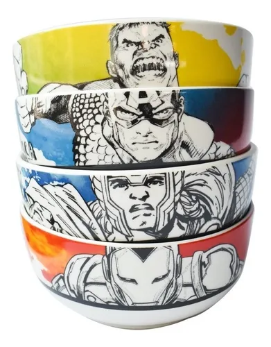 Vajilla De Porcelana Disney Avengers 12pz C Tazas Colecci n