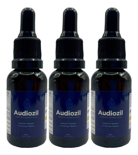 Suplemento Em Líquido Real H  Audiozil Vitaminas Audiozil Sabor  Neutro Em Caixa De 30ml 3 Un  Pacote X 3 U