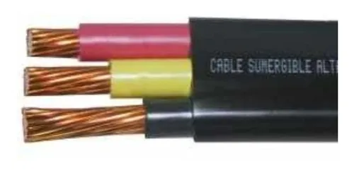 comprar 10 Mts Cable Plano Sumergible 3x12 Awg 