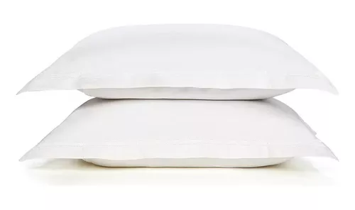 Funda Trussardi 300 Fios Cetim Galieno para almohada color blanco diseño  galieno de 50cm x 90cm - pack x 2 unidades