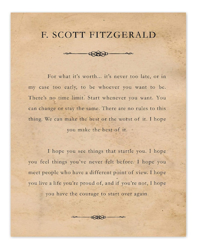 Impresiones De Cita De F. Scott Fitzgerald Por Que Vale...
