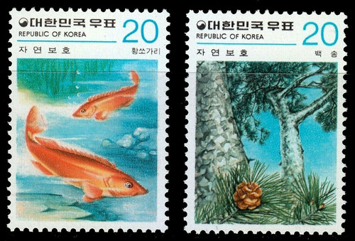 Fauna - Peces - Corea Del Sur - Serie Mint - Yv 1013-1014