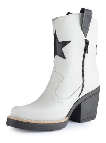 Imagen 5 de 9 de Botinetas Texanas Botas De Mujer De Cuero Vinci - Ferraro