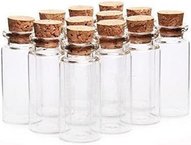 10 Ml Clara Pequeño Mini Botellas De Vidrio Tarros De Boca A